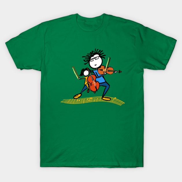 Father Day Musicians T-Shirt by Guastevi